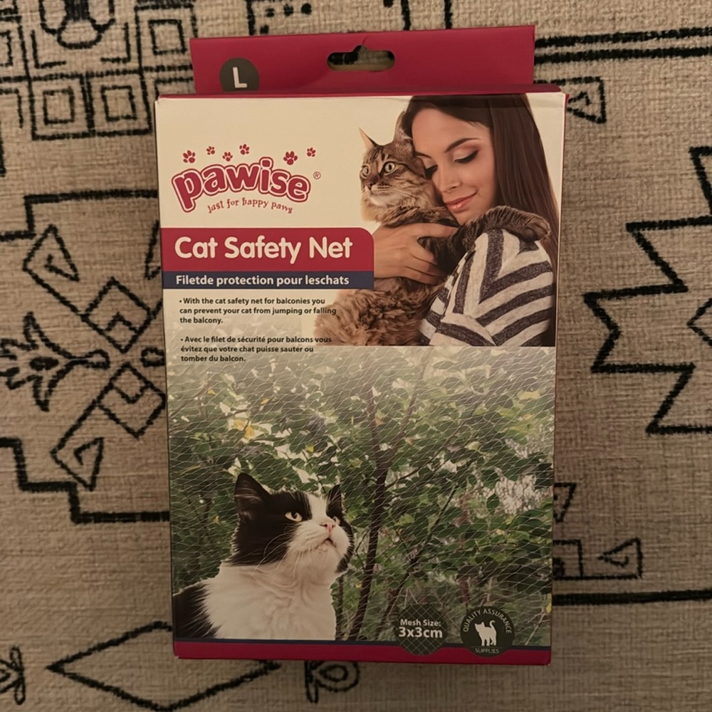 Cat safety net for balcony or patio!